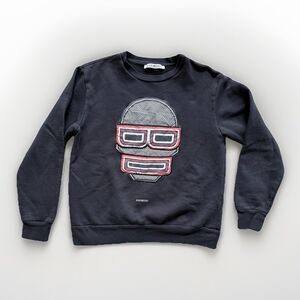 Bikkembergs Sweatshirt Black Long Sleeve Pullover Crew Neck, size unknown